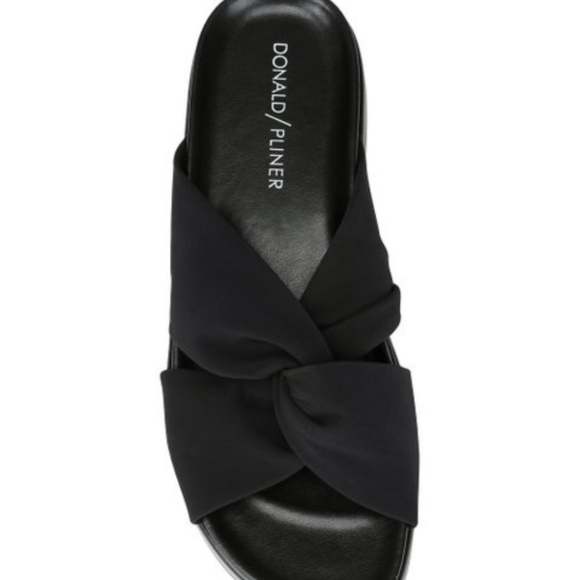 Donald Pliner | Black Freea Slide Sandals Size 7.5 Medium - Picture 4 of 9